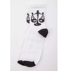 Жіночі білі шкарпетки з принтом 167R520-2