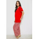 Женская пижама с принтом, цвет красный, 243R1600-011.
