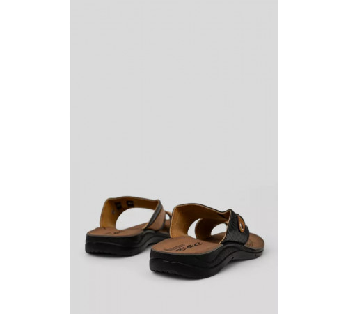 Шльопанці підліткові для хлопчика, колір коричнево-чорний, 244R336