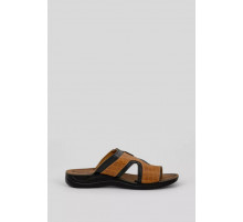 Шльопанці підліткові для хлопчика, колір коричнево-чорний, 244R336