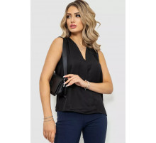Блуза без рукавов шифон, цвет черный, 244R061