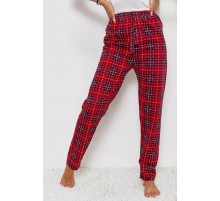 Брюки женские домашние в клеточку, цвет красный, 238R57854-3