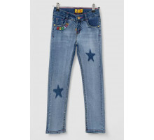 Джинсы для девочек, цвет светло-синий, 247R3815.