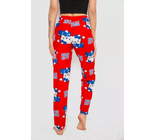 Штани жіночі домашні, колір червоний, 238R1101-1