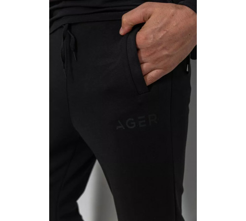 Спорт костюм чоловічий двонитка, колір чорний, 119R200-2