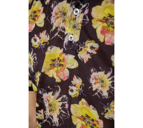 Поло чоловіче з принтом, колір чорно-жовтий, 247R306