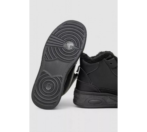 Кросівки жіночі на хутрі, колір чорний, 243R112-5