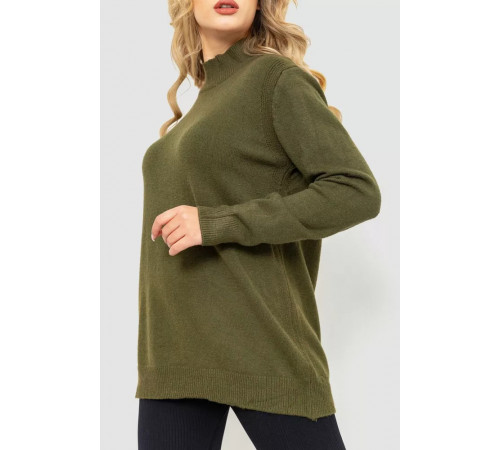 Жіночий светр в'язаний, колір хакі, 204R179