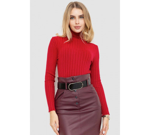 Гольф женский однотонный, цвет бордовый, 204R043.