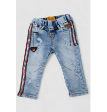 Джинсы детские для мальчика, цвет голубой, 247R7411.