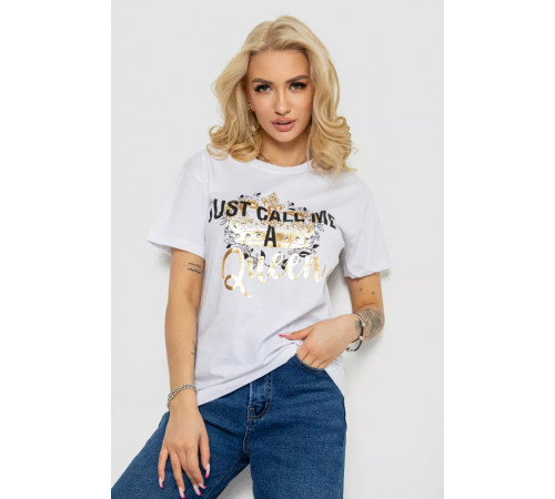 Женская футболка, цвет белый, 244R4612