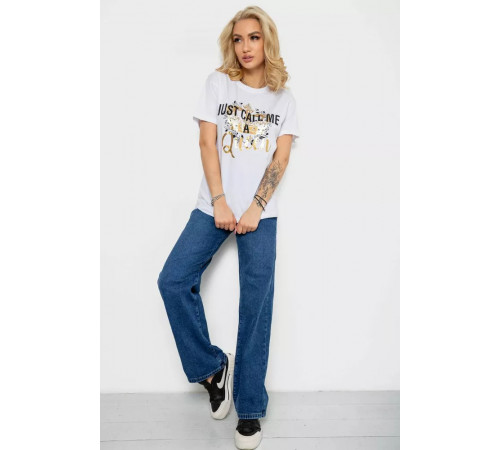 Женская футболка, цвет белый, 244R4612