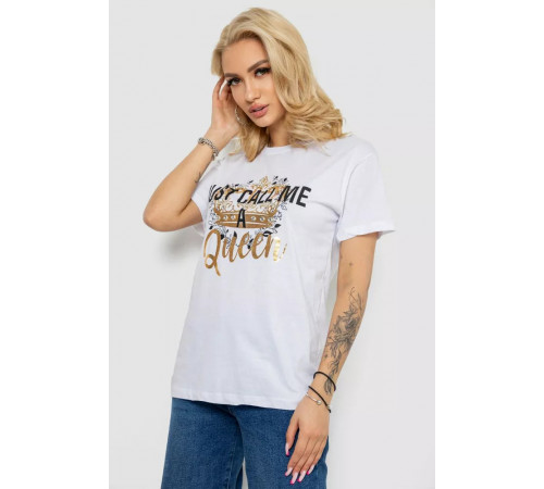 Женская футболка, цвет белый, 244R4612