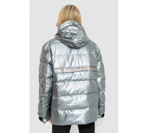 Пуховик жіночий єврозима, колір сріблястий, 131R0023-1