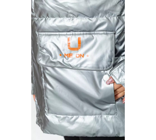 Пуховик жіночий єврозима, колір сріблястий, 131R0023-1