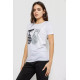 Женская футболка с принтом, цвет белый, 244R502