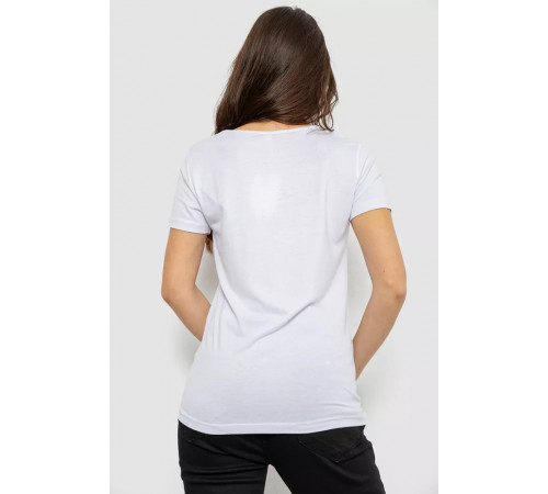 Женская футболка с принтом, цвет белый, 244R502