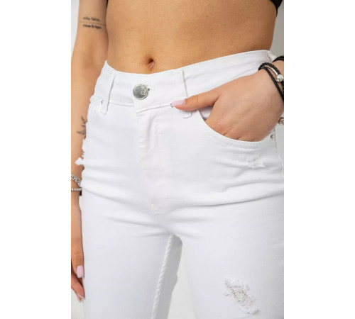 Джинси жіночі, колір білий, 182R1632