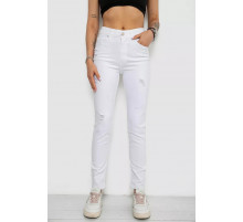 Джинсы женские, цвет белый, 182R1632.
