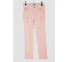 Джинсы для девочки, цвет персиковый, 247R10041.