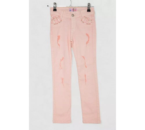 Джинсы для девочки, цвет персиковый, 247R10041.
