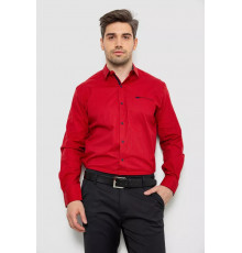 Рубашка мужская с принтом, цвет бордовый, 214R7403.