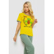 Піжама жіноча з принтом, колір жовтий, 243R20259