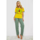 Піжама жіноча з принтом, колір жовтий, 243R20259