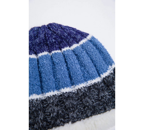 Детская шапка, серо-синего цвета, из шерсти, 167R7777