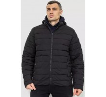 Куртка мужская демисезонная с капюшоном, цвет черный, 234R88984
