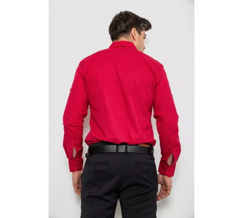 Рубашка мужская с принтом, цвет красный, 214R7094-1.