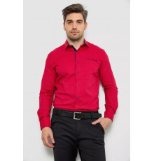 Рубашка мужская с принтом, цвет красный, 214R7094-1.