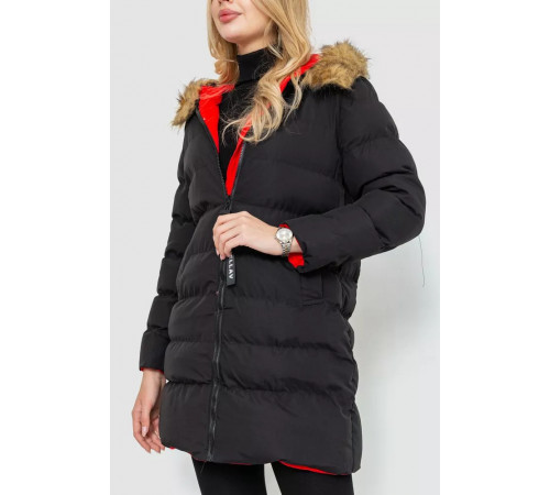 Куртка жіноча двостороння, колір чорно-червоний, 129R818-555