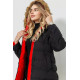 Куртка жіноча двостороння, колір чорно-червоний, 129R818-555