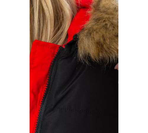Куртка жіноча двостороння, колір чорно-червоний, 129R818-555