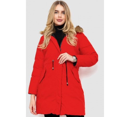Куртка жіноча двостороння, колір чорно-червоний, 129R818-555