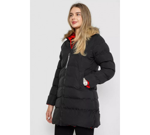 Куртка жіноча двостороння, колір чорно-червоний, 129R818-555