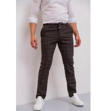 Штани чоловічі в клітку, колір коричневий, 194R2210