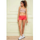 Короткі трикотажні жіночі шорти, коралового кольору, 167R113-1