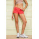 Короткі трикотажні жіночі шорти, коралового кольору, 167R113-1