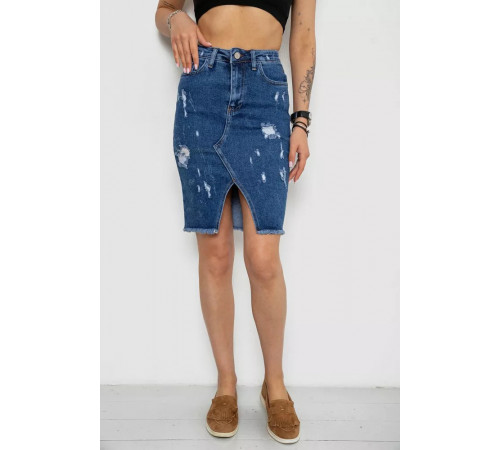 Юбка женская джинсовая, цвет синий, 182R1862