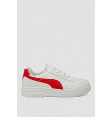 Кеды женские, цвет бело-красный, 248RR151