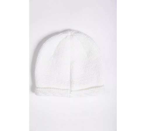 Детская шапка молочно-голубого цвета, с декором, 167R7802-1.