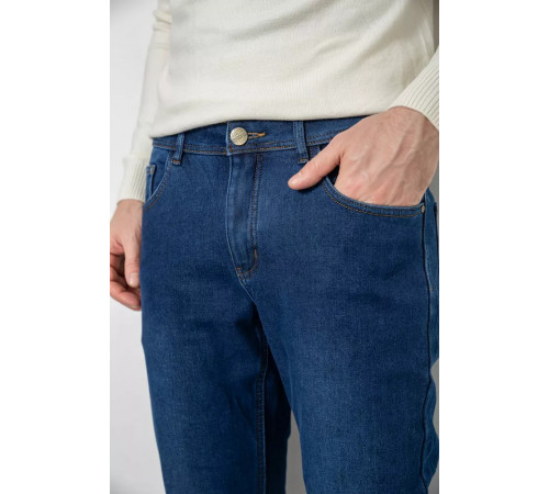 Джинси чоловічі на флісі, колір синій, 254R2411