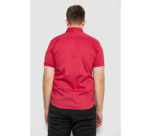 Рубашка мужская с принтом, цвет бордовый, 214R6917-6