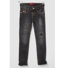 Джинси для дівчинки, колір чорний, 247R8415