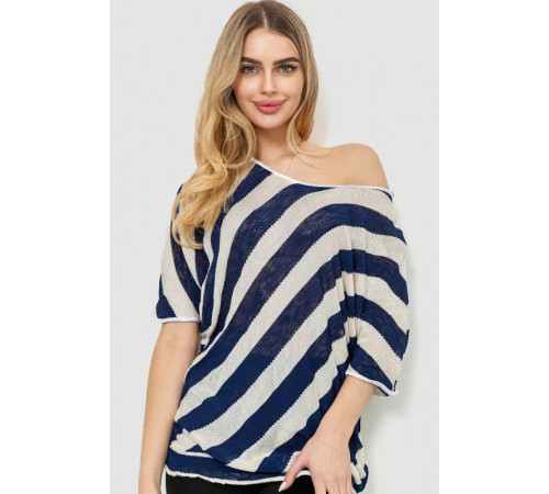 Кофта женская в полоску, цвет сине-белый, 244R0263