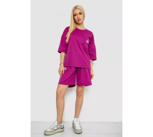 Костюм женский однотонный, цвет фуксия, 238R116-1 Костюм женский однотонный, цвет фуксия, 238R116-1