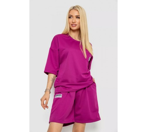 Костюм женский однотонный, цвет фуксия, 238R116-1 Костюм женский однотонный, цвет фуксия, 238R116-1