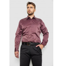 Рубашка мужская в полоску, цвет бордовый, 214R5828
